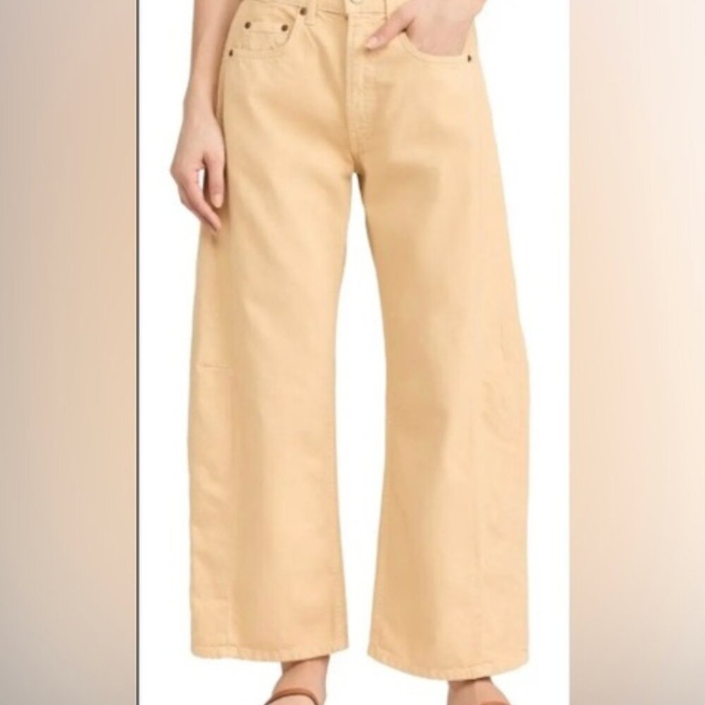 B sides Relaxed Lasso Jean - Yellow Overdye color (butter yellow)